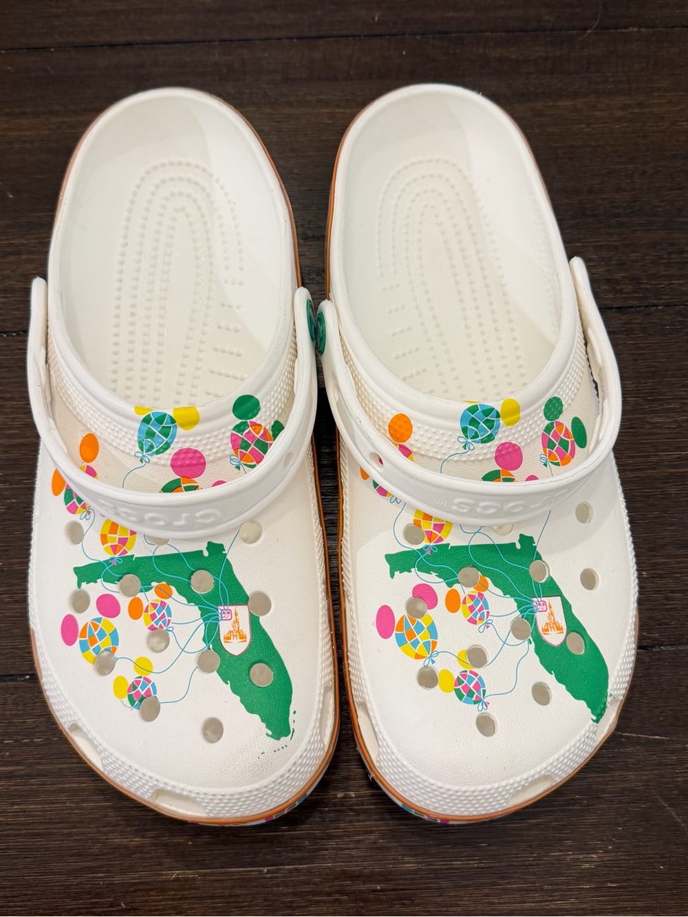CROCS Disney World Vault Collection with Florida & Multicolor Balloon Print